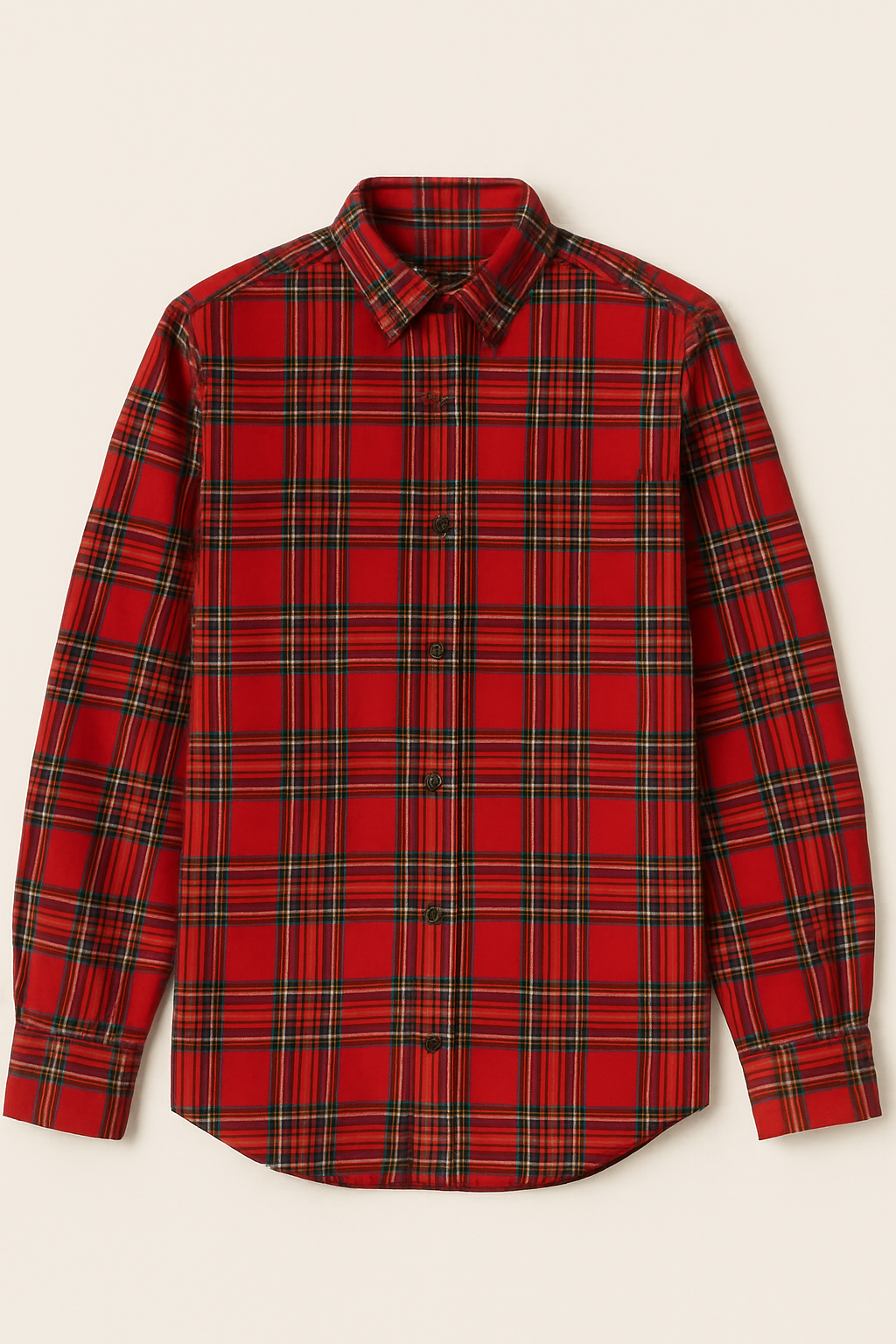 Classic Red Flannel Plaid – Casual Men’s Shirt